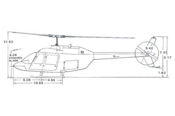схема вертолета Bell 206B Jet Ranger